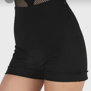 Black milk clothing high waisted cuffed shorts